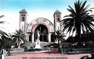 Oran - Cathedrale et Statue de Jeanne d'Arc